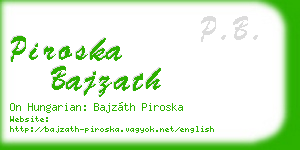 piroska bajzath business card