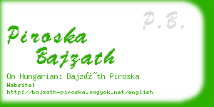 piroska bajzath business card